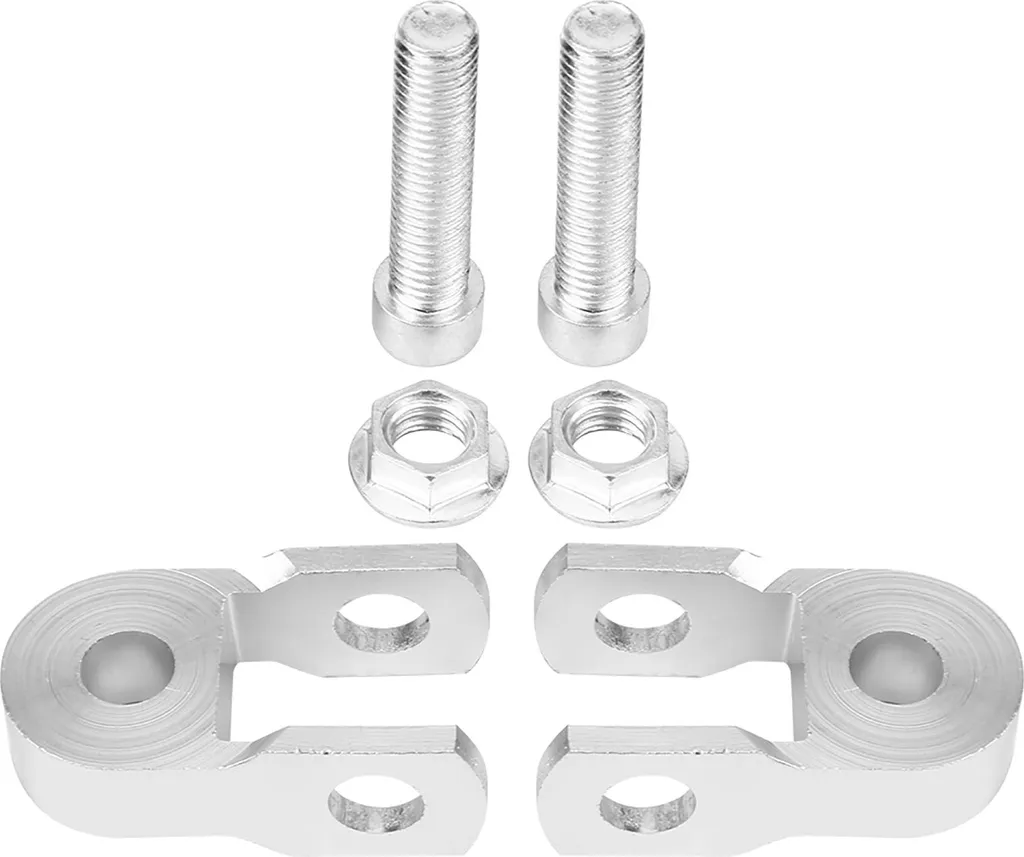 2pcs Universale moto ammortizzatore posteriore Riser altezza estensione argento con vite