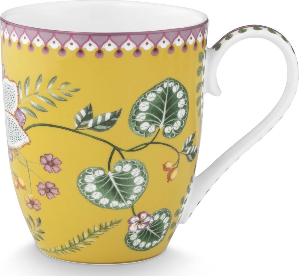 PIP STUDIO Lily&Lotus Yellow Henkelbecher XL 0,45l Produktbild 