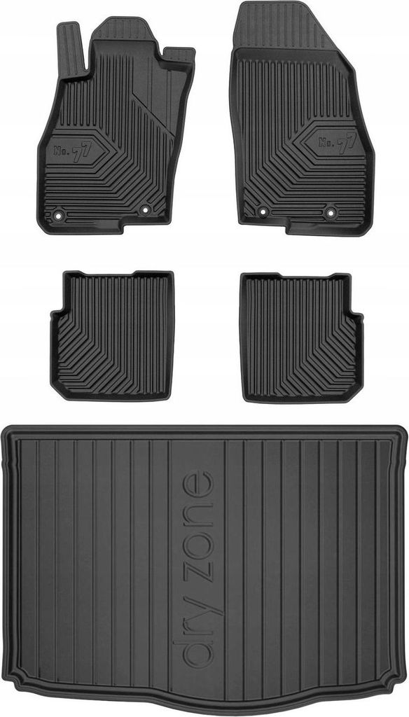 SET 77 Gummimatten und Fußmatten ALFA ROMEO Mito 2008-2018