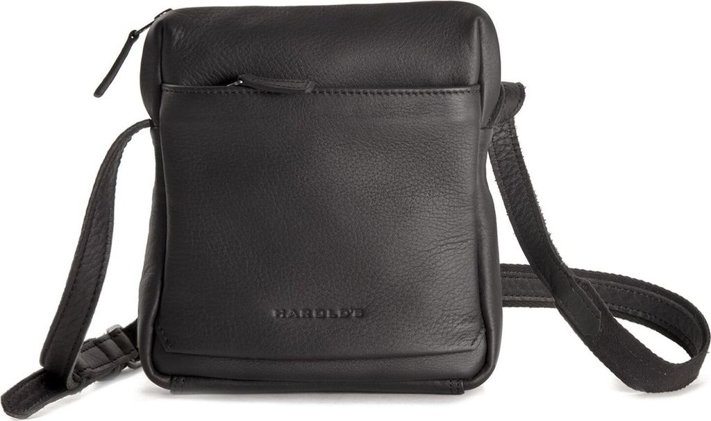 HAROLD'S Leder Umhängetasche Ivy Lane Crossbag Black schwarz