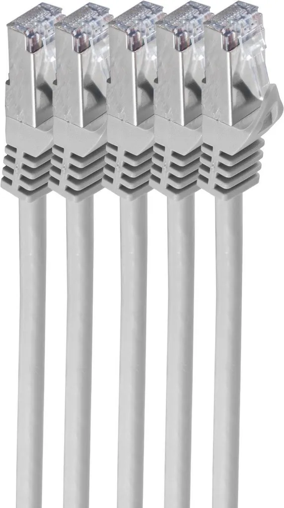 Câble Patch RJ45 Cat6 shiverpeaks BS75511-0.5-SET5 Blindé S/FTP 0.5m