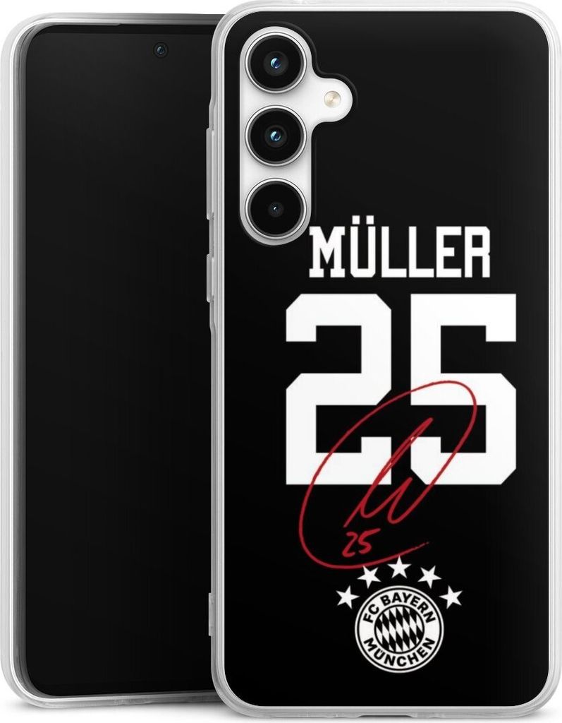 DeinDesign Handyhülle für Samsung Galaxy A35 5G Silikon Hülle Case Smartphone Schutzhülle FC Bayern München FCB Thomas Müller