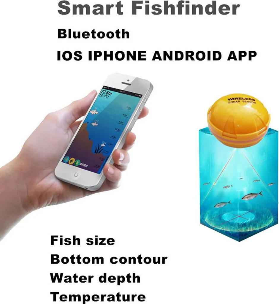 Sondeur intelligent sans fil avec capteur sonar haute fréquence LCD pro