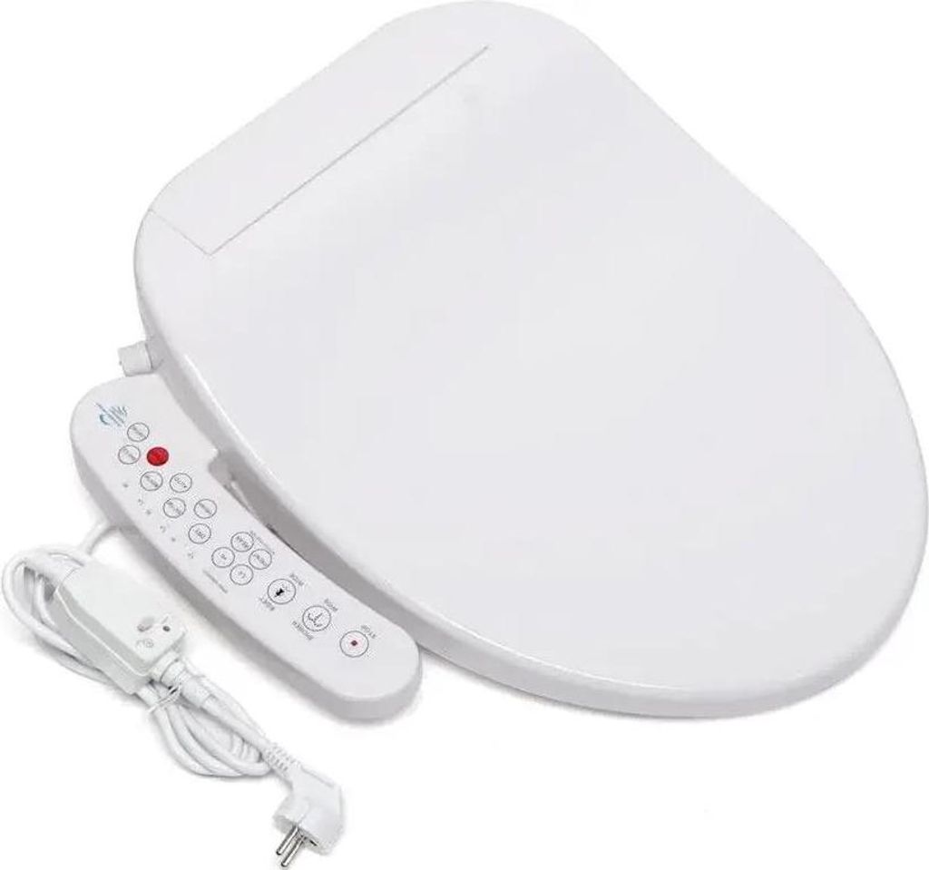 Intelligenter Bidet-Toilettensitz - Elektrisch - Selbstreinigende Düse - Absenkautomatik - EU-Stecker - Weiß