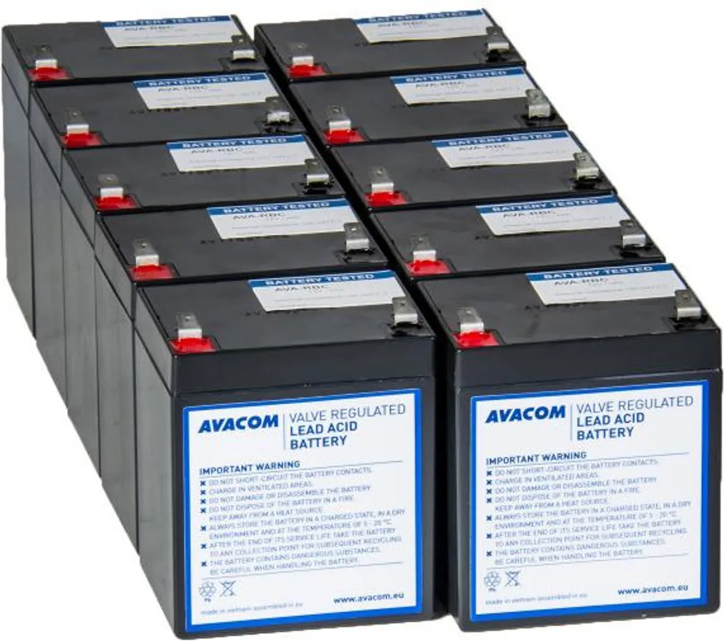 Kit Rénovation RBC143 Avacom - Remplacement 10 Batteries Type HR