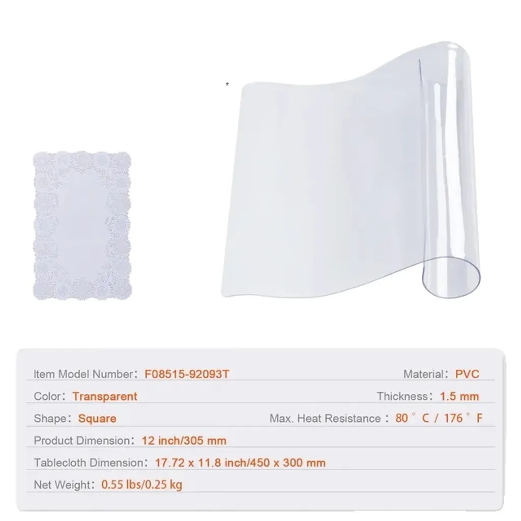 Set de table carré anti-tache 30x30 cm en toile cirée imperméable