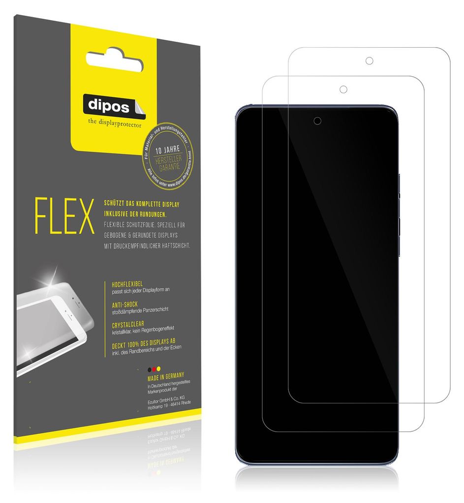 2x Schutzfolie für Motorola Edge 60 Folie, 100% Produktbild 