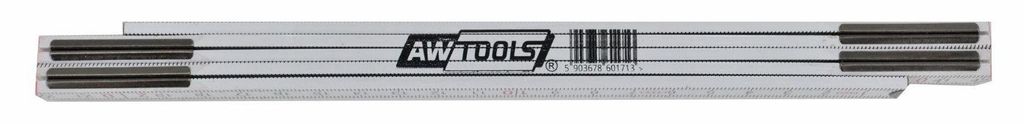 AW Tools - Lineal, aus Holz (24er-Pack) AW3535 (1 m) (Silber/Schwarz)