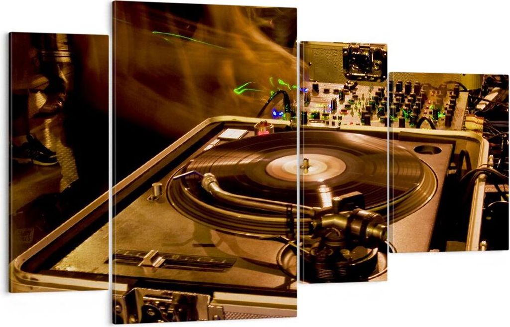 Bild auf Leinwand - Leinwandbild - Disco Tanz Musik Rhythmus - 120x70cm - Wand Bild - Wanddeko - Leinwanddruck - Bilder - Kunstdruck - Wanddekorati...