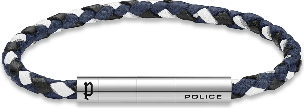 Police Fuze Bracelet PJ26558BSB02 en Acier Noir et Argent pour Homme