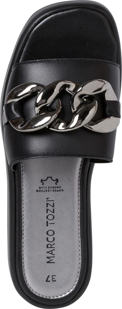 MARCO TOZZI Damen Leder Clogs Pantoletten Kette Plateau Produktbild 23