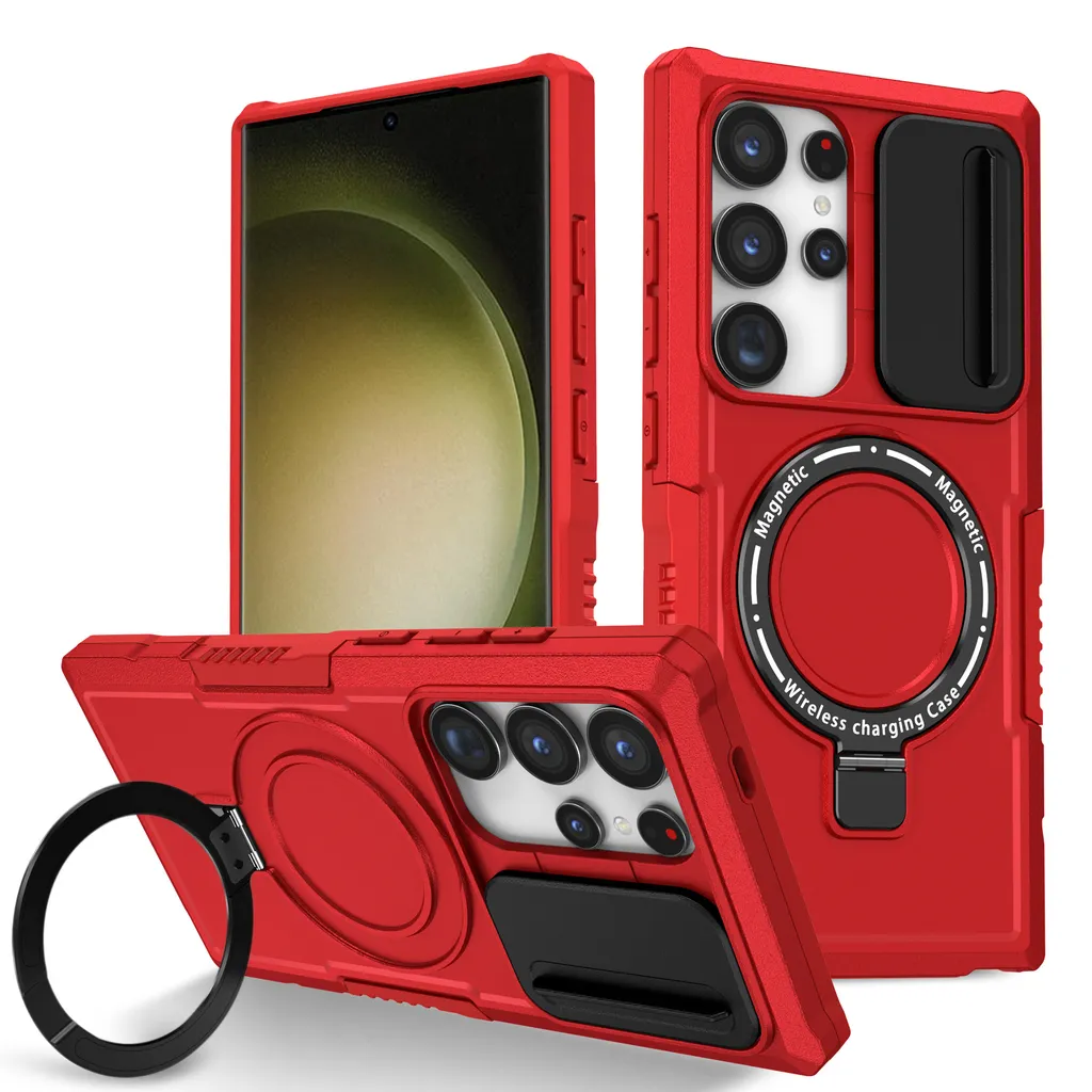 OFFERTA! Cover Samsung S25+ MagSafe Rossa Antiurto - Protezione Totale