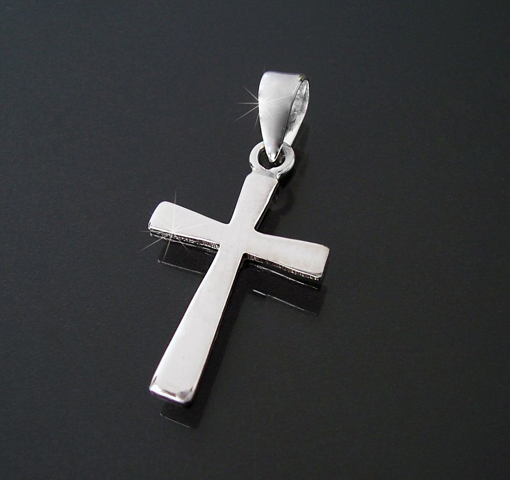 Anhänger 25mm Kreuz 925 Silber Kreuzanhänger Kettenanhänger Produktbild 