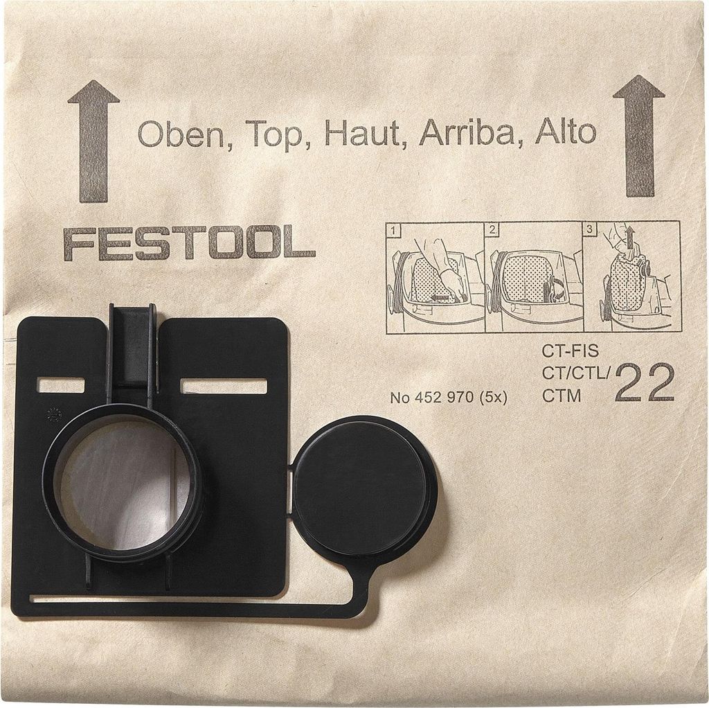 FESTOOL Sacs à filtres FIS-CT33 (5 pièces) Image du produit 