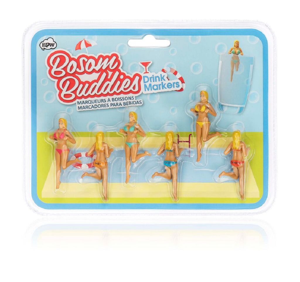 Bosom Buddies Glasmarkierer im 6er Set