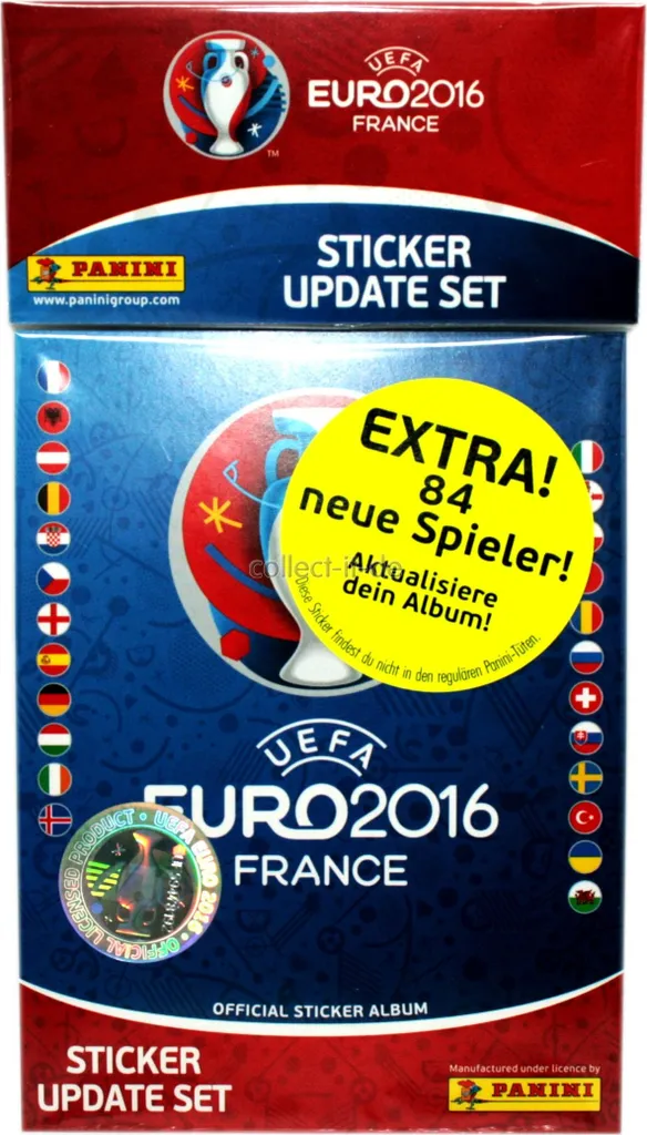 Panini Euro 2016 Update Set 84 Stickers avec Nouveaux Joueurs UEFA