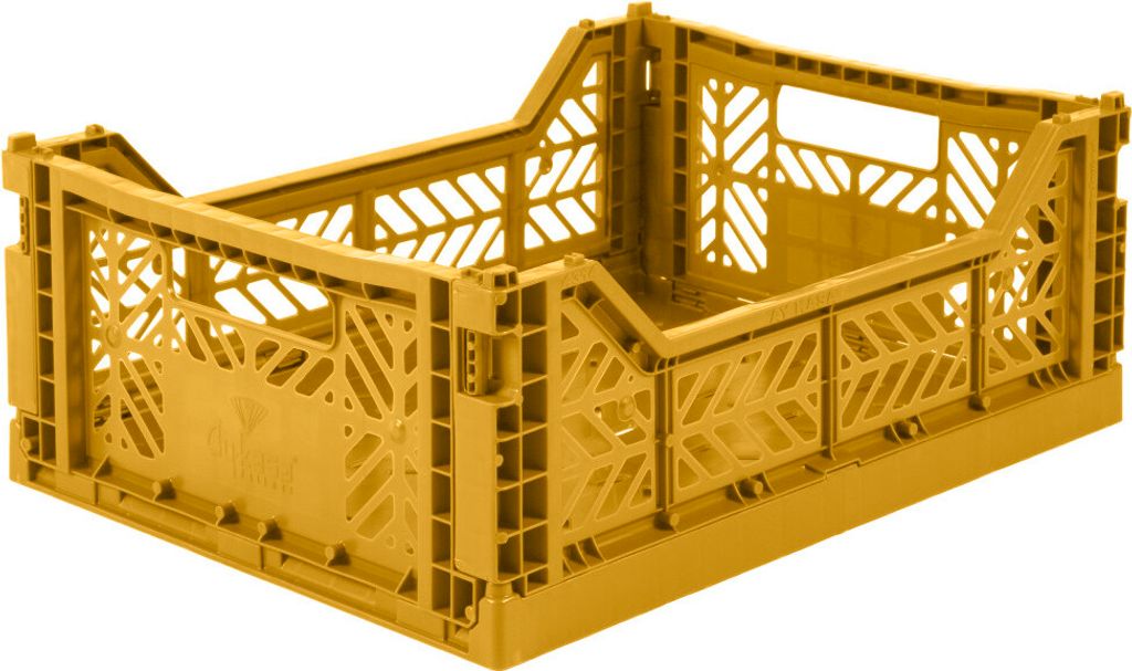 Aykasa Faltbox Klappbox MUSTARD senfgelb midi
