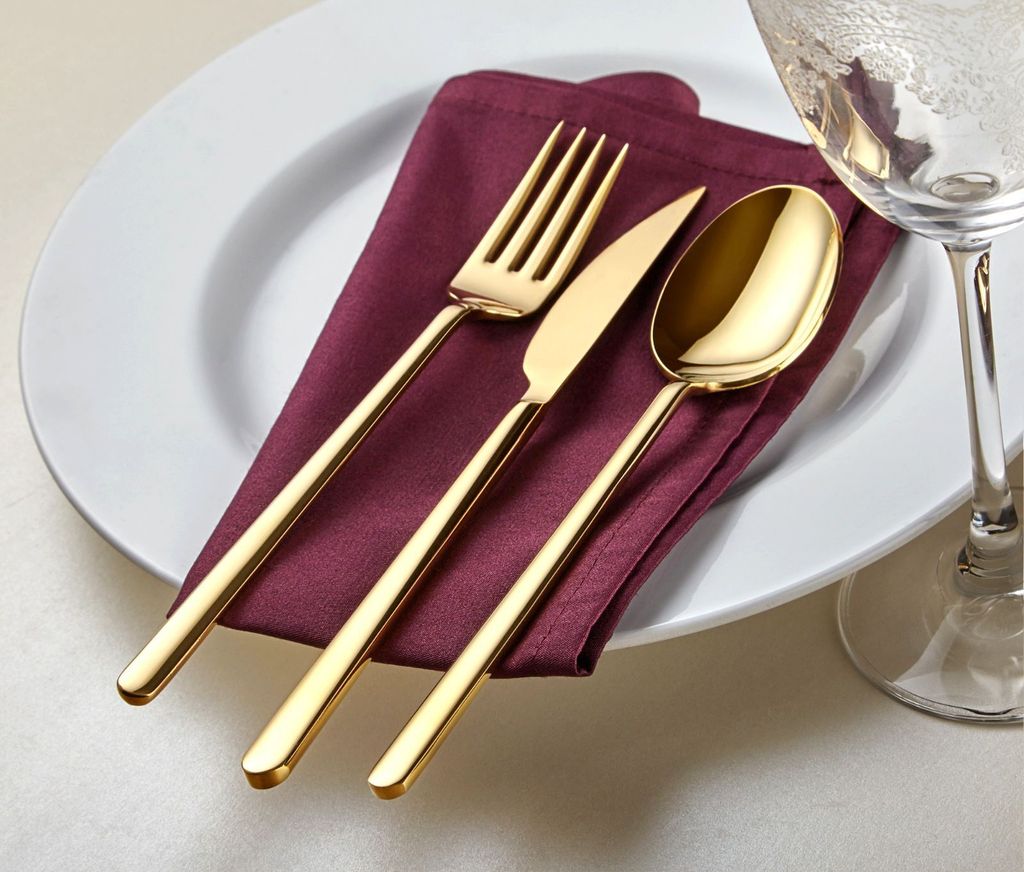 Hermia Concept, Allegra - Gold, Besteckset (36-teilig), Gold, 100 % EDELSTAHL, 21,6 cm