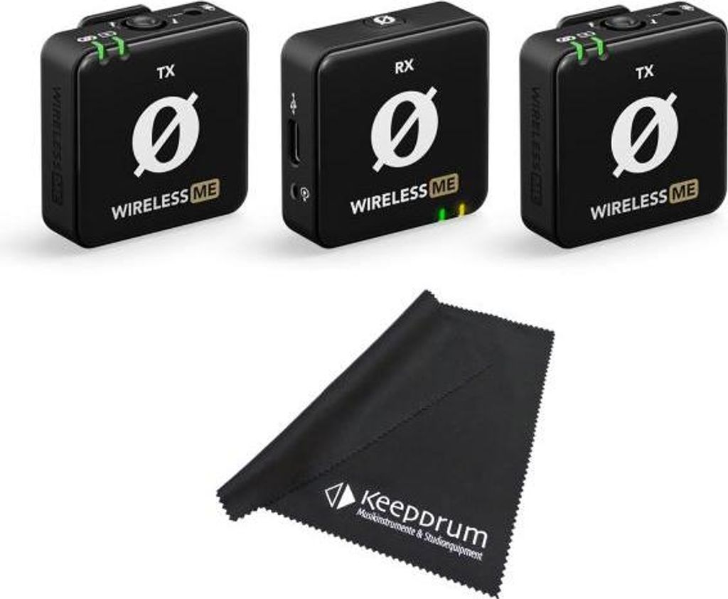 Rode Wireless ME Dual Mikrofon-System mit Tuch
