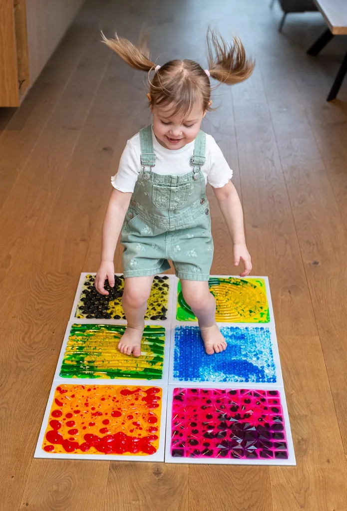 Dalle de Sol Sensorielle Tullo 6 pièces pour Éveil et Motricité 30 cm - 3