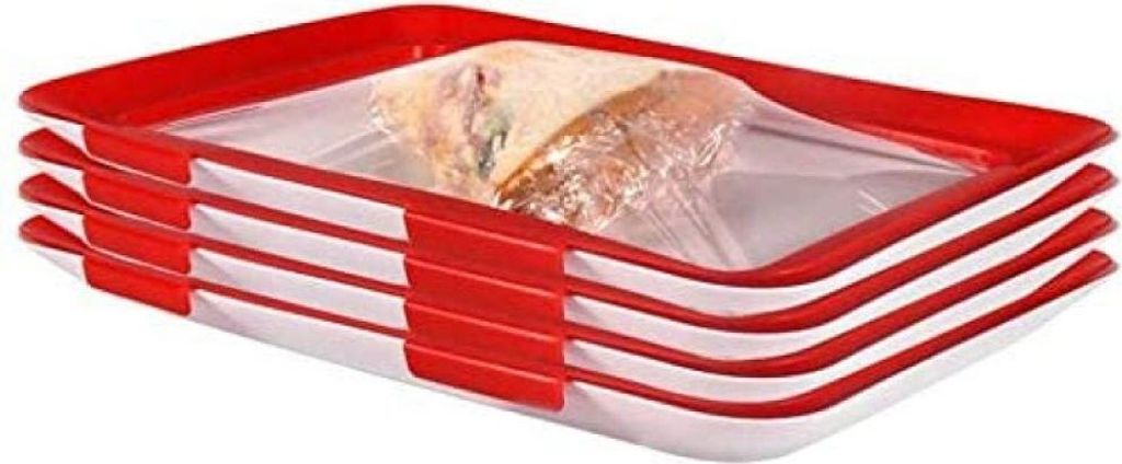 STK Creative Food Preservation Tray Kunststoffkonservierungsschale, Magic Elastic Film Buckle Vakuum-Siegel HäLt Lebensmittel Frisch, Kitchen Tool...