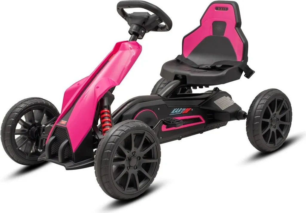 Karting à pédales Speedster rose pour jeux extérieurs et jardin enfant