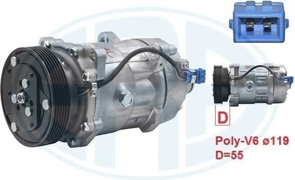 Compresseur de clim pour VW Transporter V et Caddy III - Fluide R134a