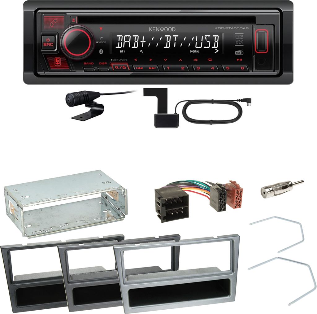 Kenwood KDC-BT450DAB Bluetooth CD Einbauset für Opel Vectra C Signum Corsa Combo