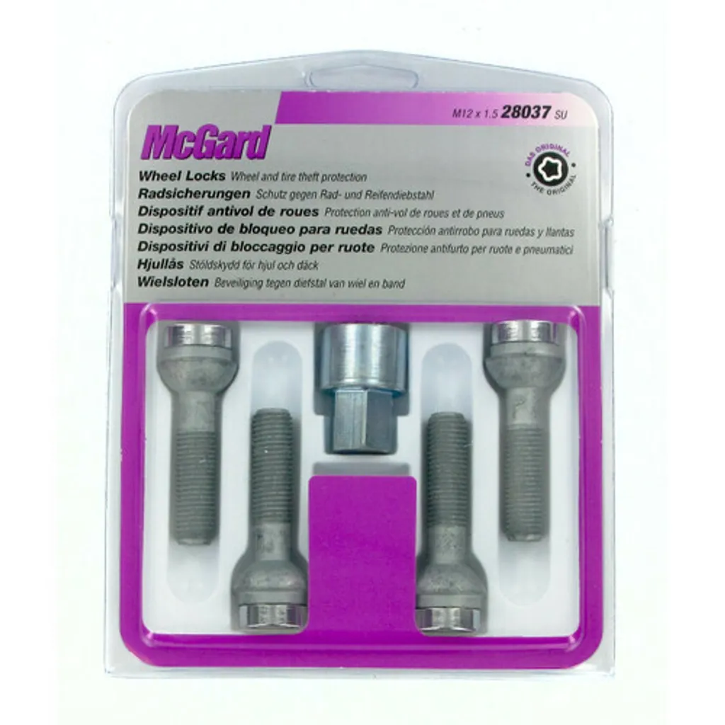 Éviter le vol de jantes : 4 boulons anti-vol McGard E060 acier chrome
