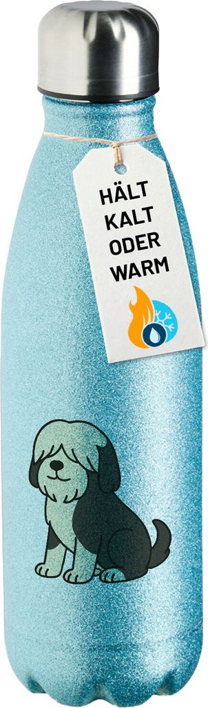 Huuraa Trinkflasche Tibet Terrier Comic Tibi 500ml Blue Edelstahl Wasserflasche Trinkflasche Geschenkidee