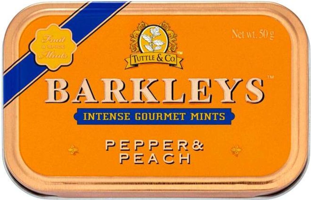 Barkleys Pepper und Peach Dragees mit Pfeffer und Pfirsich Produktbild 