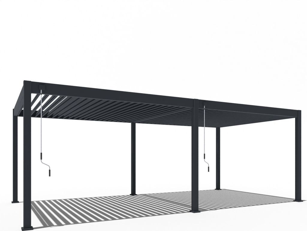 Deluxe Pavillon Terrassenüberdachung Aluminium 3,6 x 7,2 M anthrazit