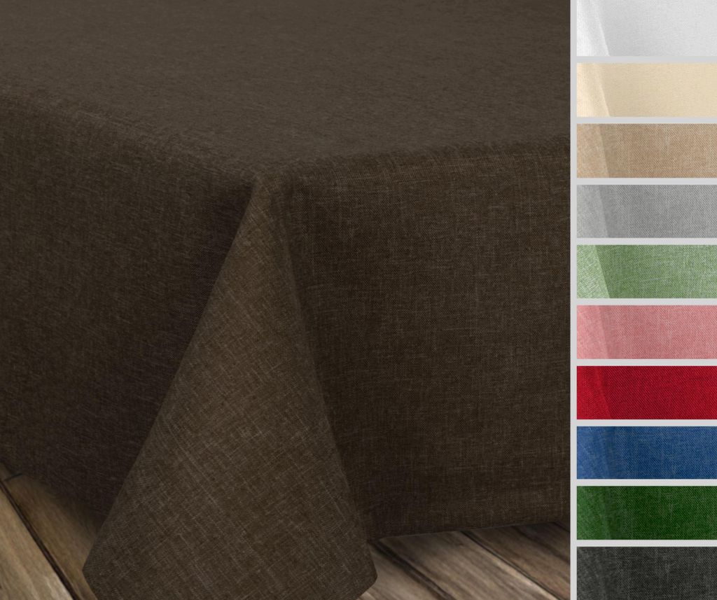 Beautex Tischdecke Leinenoptik Creme abwaschbar Produktbild 