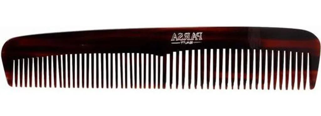 Peigne à cheveux et barbe en plastique 100% recyclé marron de 16,5 cm