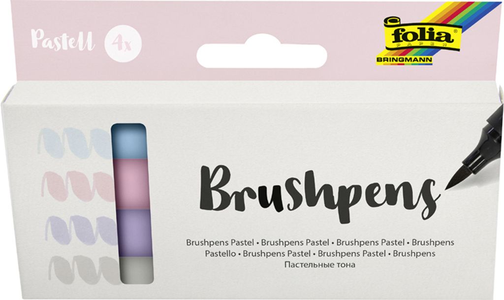 folia Pinselstift Brush Pens "Pastell" 4er Set