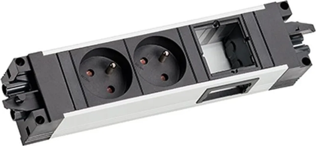Bachmann Passo Alu 2Xute 1Xcm 90° Gst18 - Multipresa Professionale Ufficio