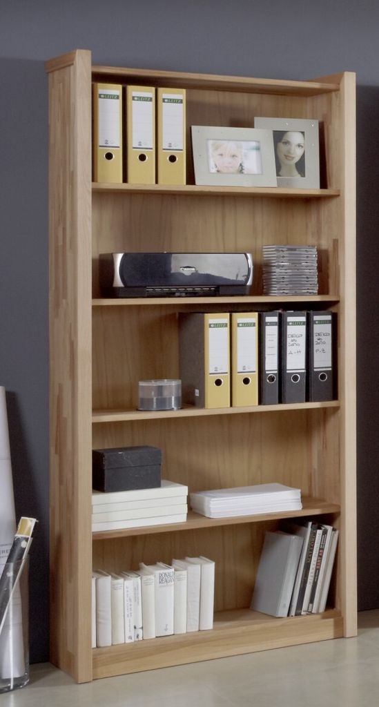 Regal Aktenregal Bücherregal Kernbuche massiv geölt