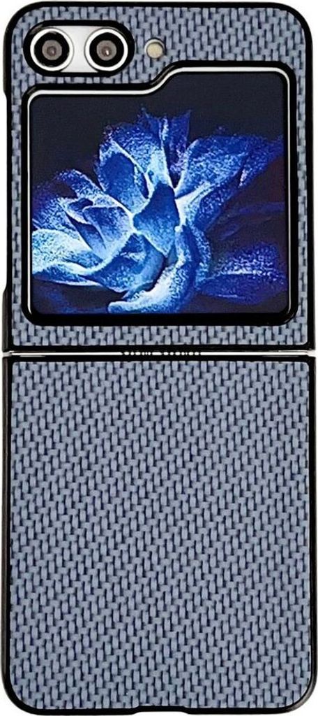 König Design Hülle kompatibel mit Samsung Galaxy Z Flip5 Kunststoff Soft Handyhülle - Handy Case Blau