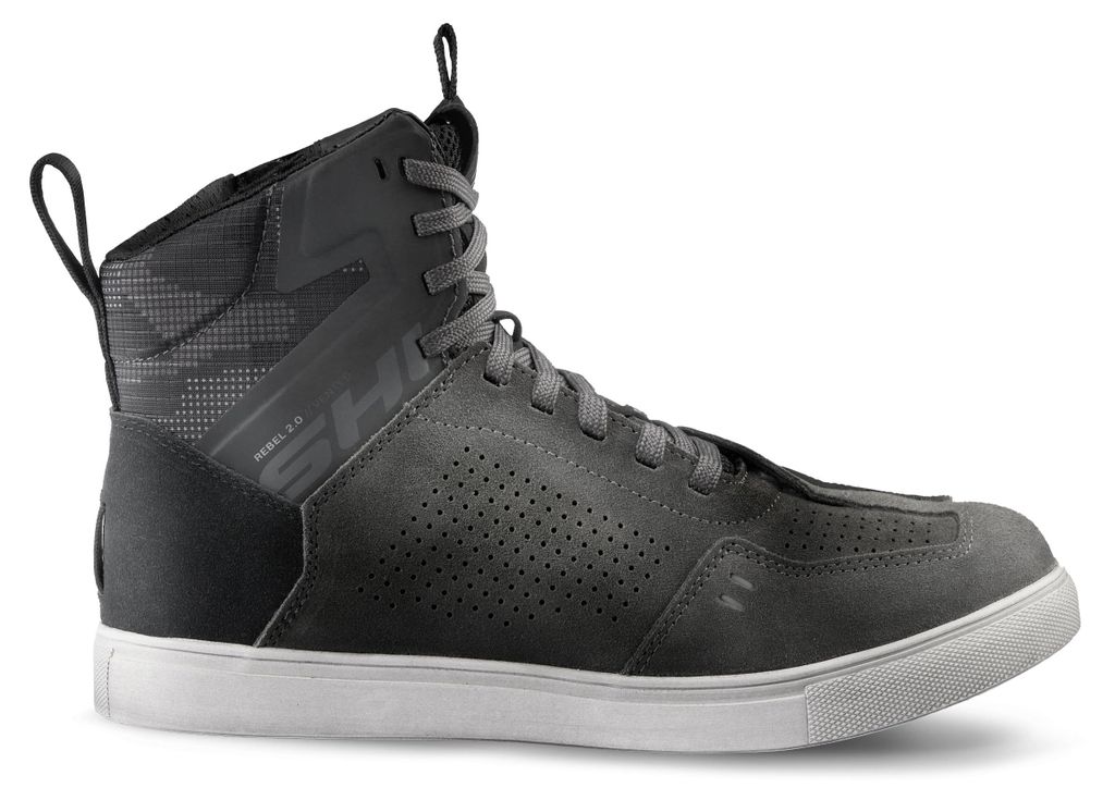 SHIMA REBEL 2.0 Motorrad Schuhe Herren Leder Belüftet Motorradstiefel Protektoren Sneaker Rutschfeste Sohle Knöchelstütze Seitlicher Reißversch...