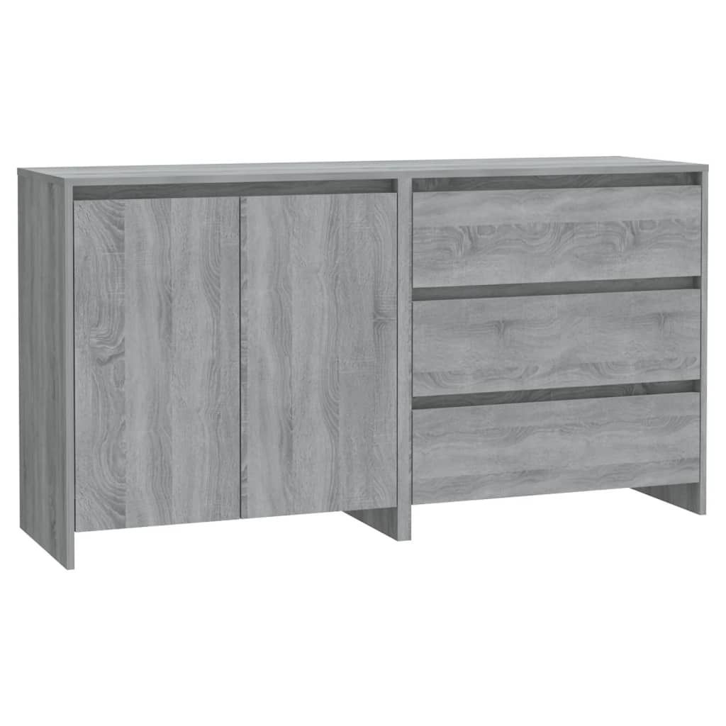 2-tlg. Sideboard Grau Sonoma Holzwerkstoff Produktbild 