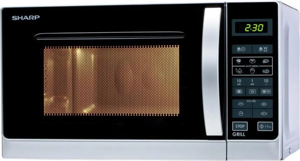 Micro-ondes Combiné Grill Sharp R642IN 20 Litres Argenté Haute Précision - 11