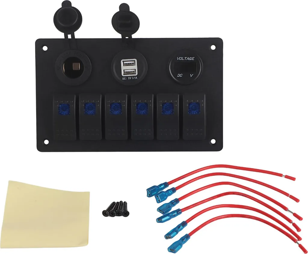 Panneau de Contrôle Batterie avec Voltmètre pour Éviter les Pannes 12V