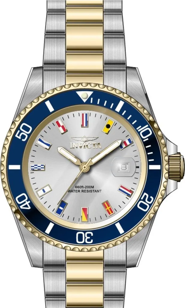 Invicta 49887 Pro Diver Orologio Uomo Subacqueo Argento Acciaio