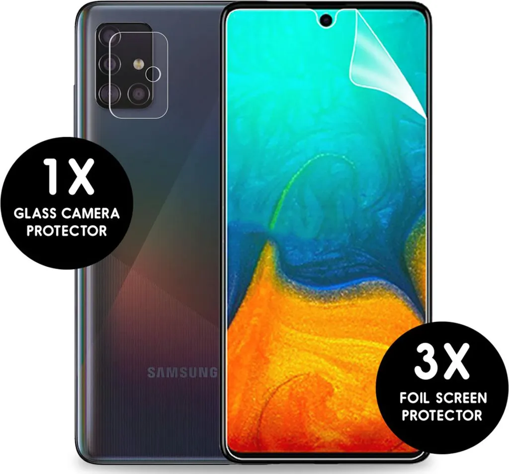Protezione Schermo Samsung A71: imoshion Vetro Temperato (3 Pack) + Camera