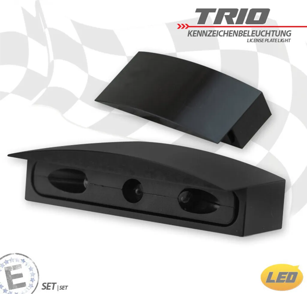 Illuminazione Targa Micro LED in Alluminio Nero - Ricambio Premium