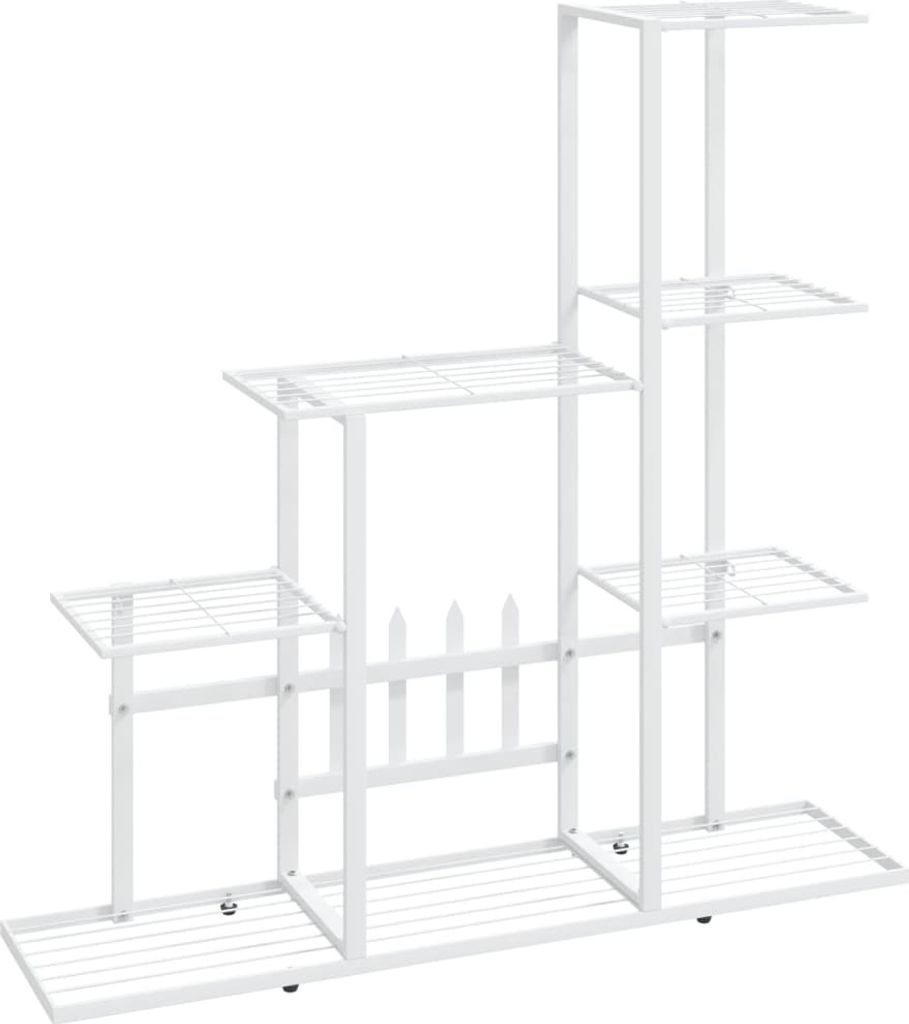 “2026 Moderne“Blumenständer 94,5x25x88 cm Weiß Metall - Gartentische - Designermöbel 5089259