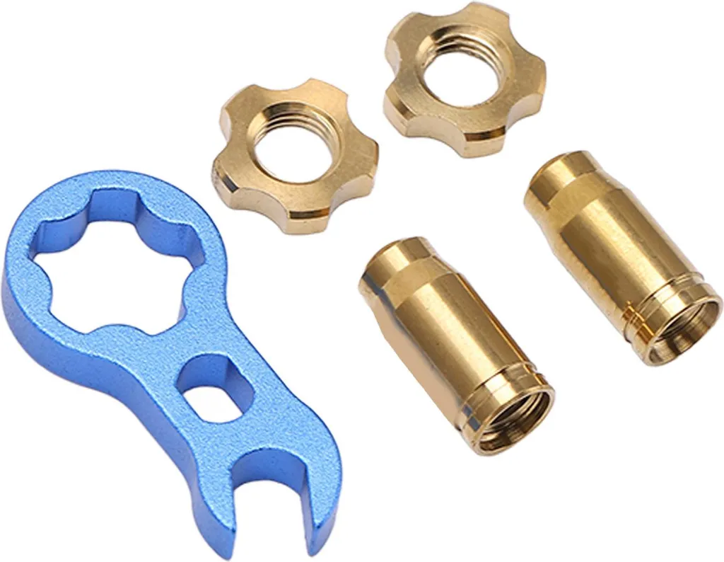 Kit Accessori Oro RISK Titanio per Valvola Presta Bici da Corsa - 4