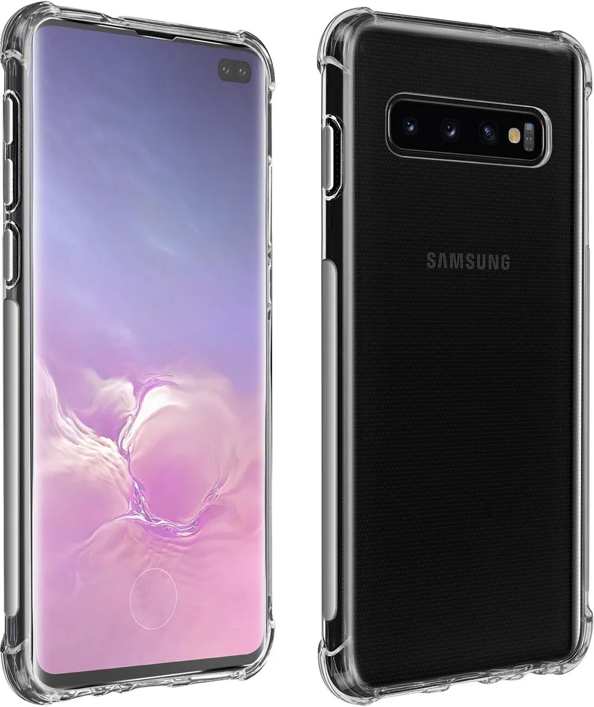 Avizar, set di protezione premium Galaxy S10 Plus custodia protettiva + pellicola protettiva, trasparente