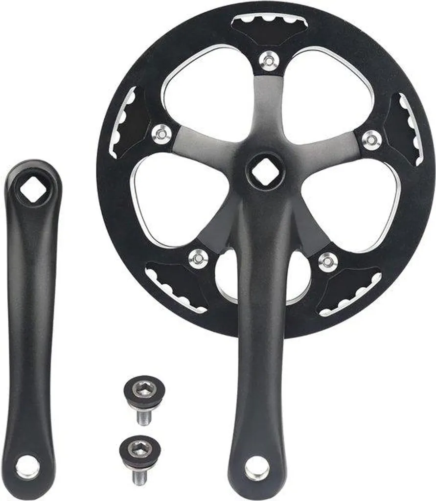 Pédalier alu 170 mm robuste avec plateau intégré pour vélo électrique
