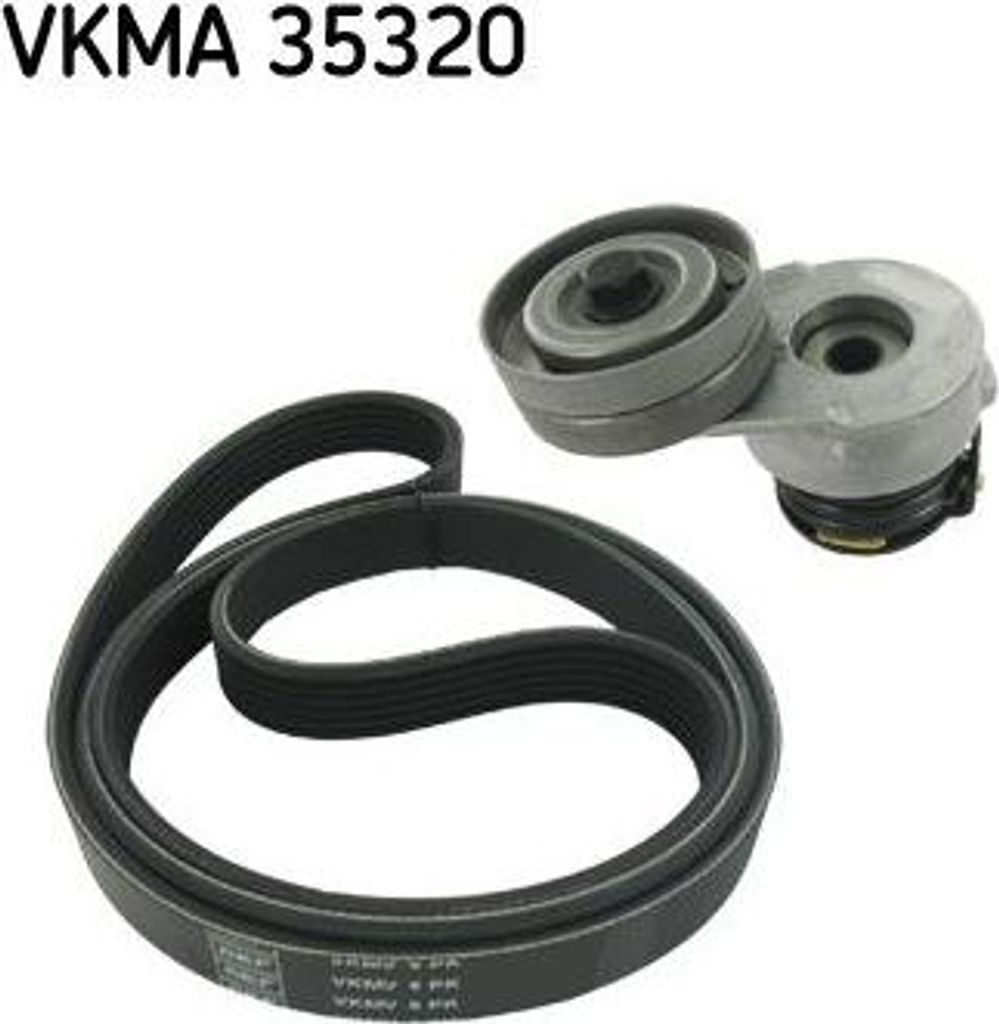 SKF VKMA 35320 Keilrippenriemensatz OE 98005564 kompatibel mit Astra H, Astra (A04), Corsa D, Meriva, Zafira